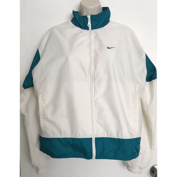 Nike Jackets & Blazers - Nike 90’s Vintage Rare White &Blue Zip Up Jacket